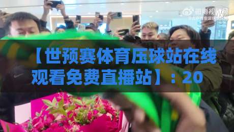 【世预赛体育压球站在线观看免费直播站】: 2026年最全观赛指南，球迷别错过！