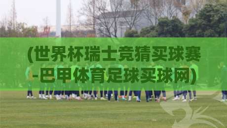 (世界杯瑞士竞猜买球赛-巴甲体育足球买球网)，2026年球迷必看的竞猜指南