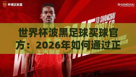世界杯波黑足球买球官方：2026年如何通过正规渠道参与竞猜与观赛？